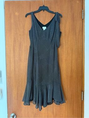 Vintage LOFT Black & White Asymmetrical Flared Dress